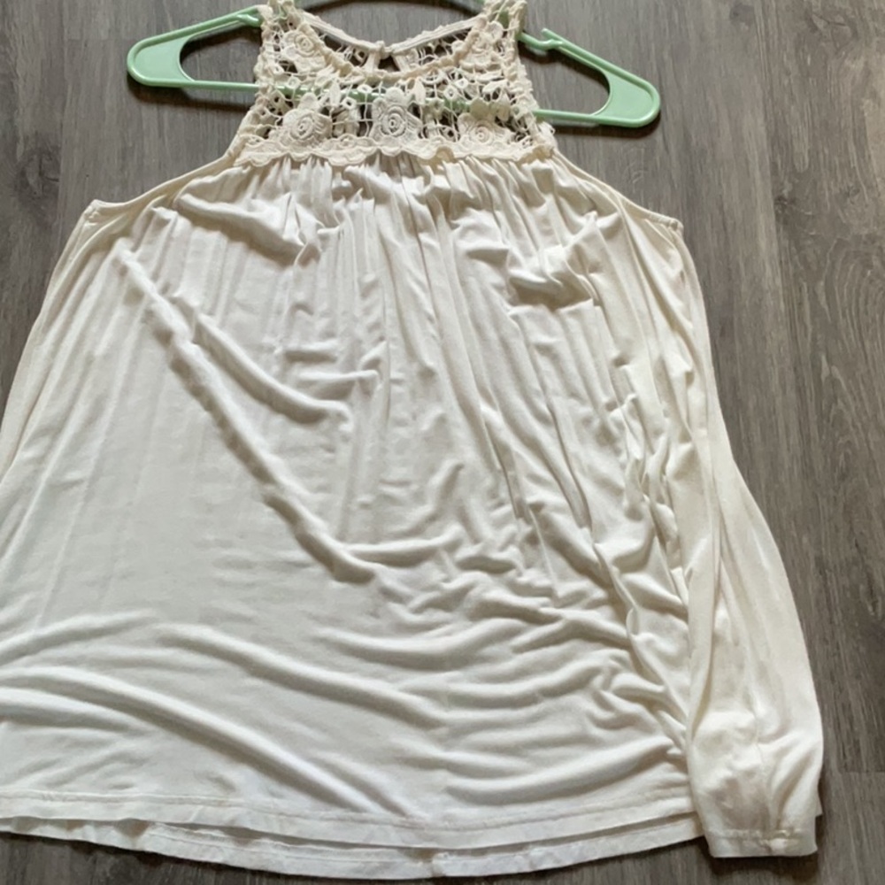 Elegant Cream Lace Halter Top